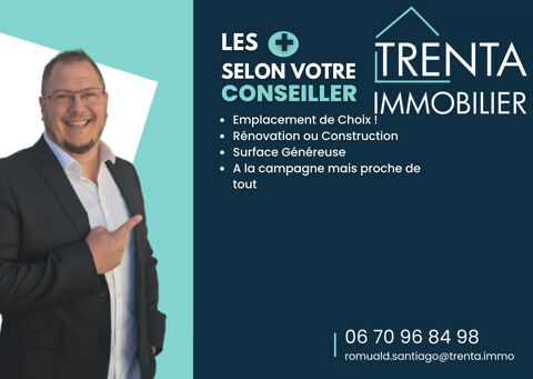   Terrain 2362 m² dont 1680m² Constructible avec Grange de 120 m 