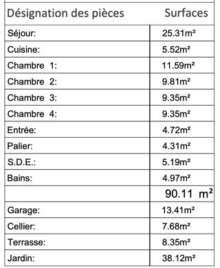  Maison � vendre 5 pi�ces 90 m�