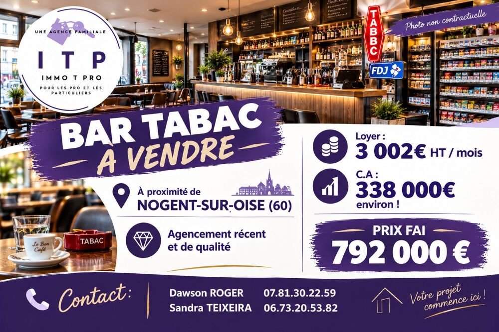   MAGNIFIQUE BAR TABAC FDJ PMU DANS UNE VILLE RECHERCHEE DE L'OISE 