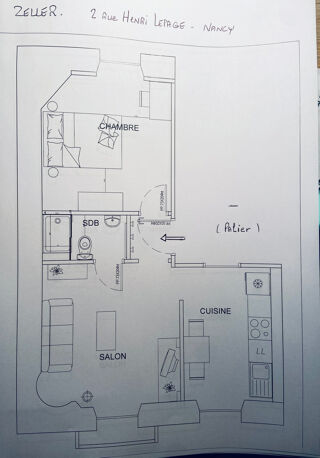  Appartement à louer 2 pièces 35 m²
