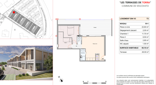  Appartement  vendre 3 pices 51 m