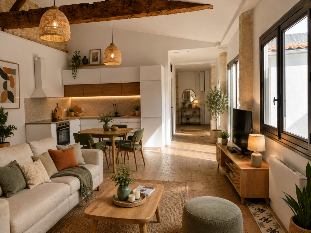 LIBOURNE DANS LA BASTIDE BEL APPARTEMENT T4 AVEC TERRASSE