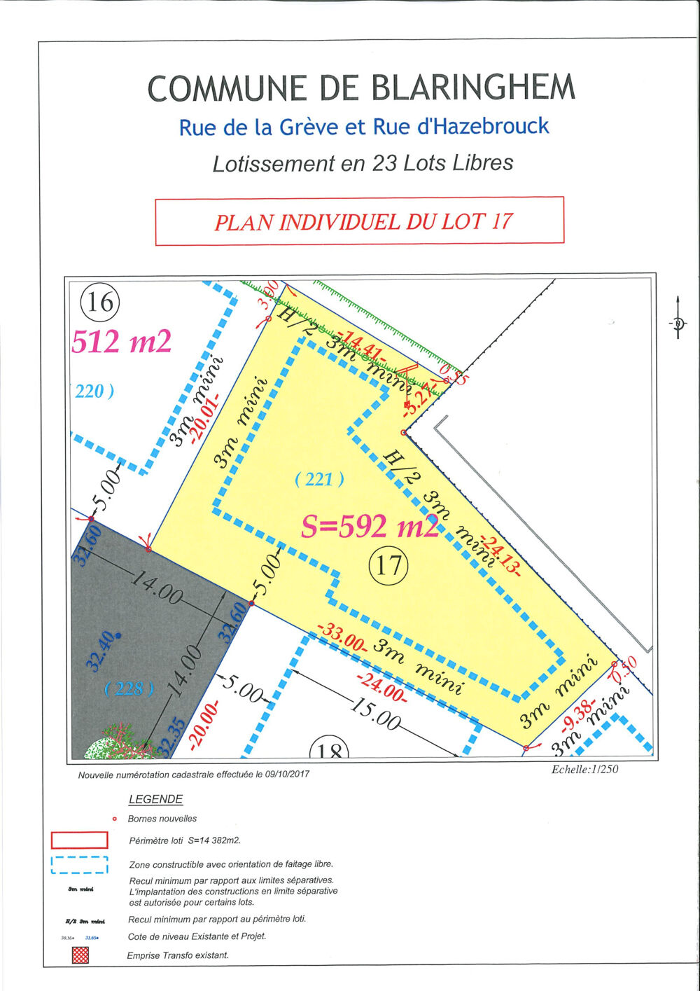 Vente Terrain 592m2 à BATIR Blaringhem