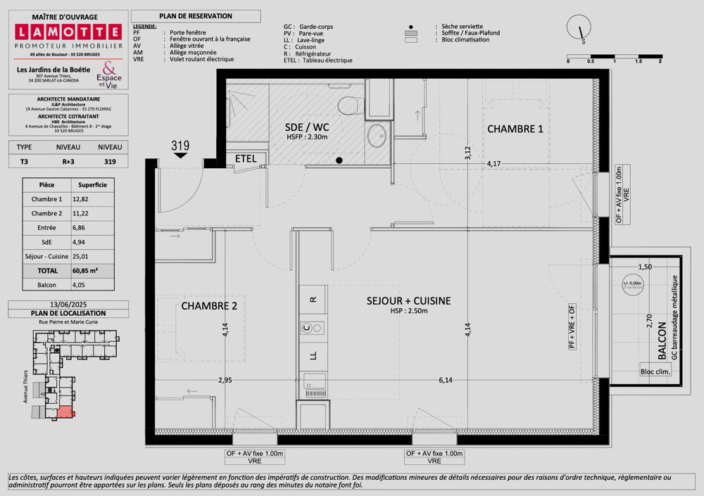 Vente Appartement APPARTEMENT T3 60.85 m2 avec loggia de 4.5 m2 - RESIDENCE SENIOR _ LES JARDINS DE LA BOETIE Sarlat la caneda