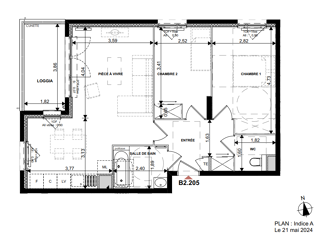  Appartement � vendre 3 pi�ces 64 m�