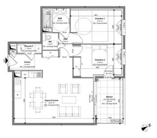  Appartement � vendre 3 pi�ces 75 m�