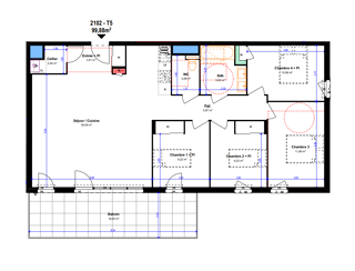  Appartement � vendre 5 pi�ces 99 m�