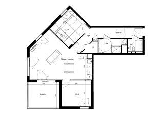  Appartement  vendre 3 pices 74 m