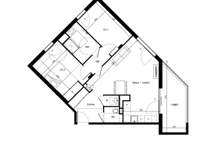  Appartement � vendre 3 pi�ces 70 m�