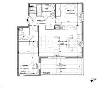  Appartement  vendre 3 pices 65 m
