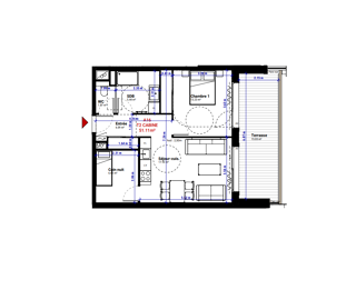  Appartement � vendre 2 pi�ces 51 m�