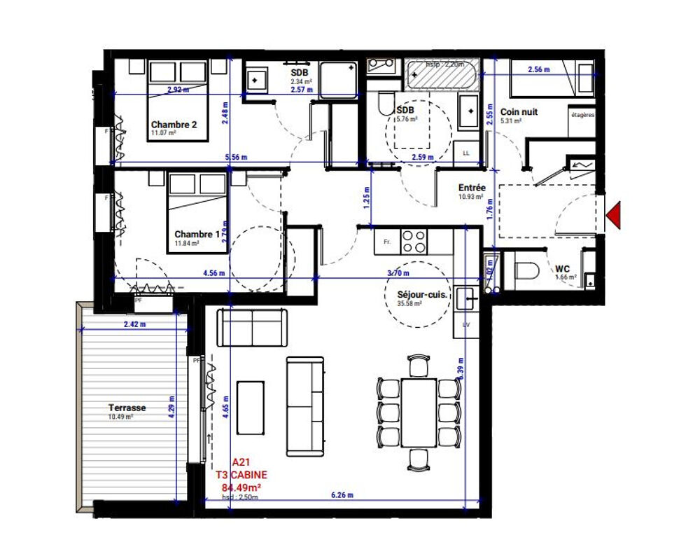Appartement 3 pièces 84 m² · à L Alpe D Huez · 84 m² · 950 000 €