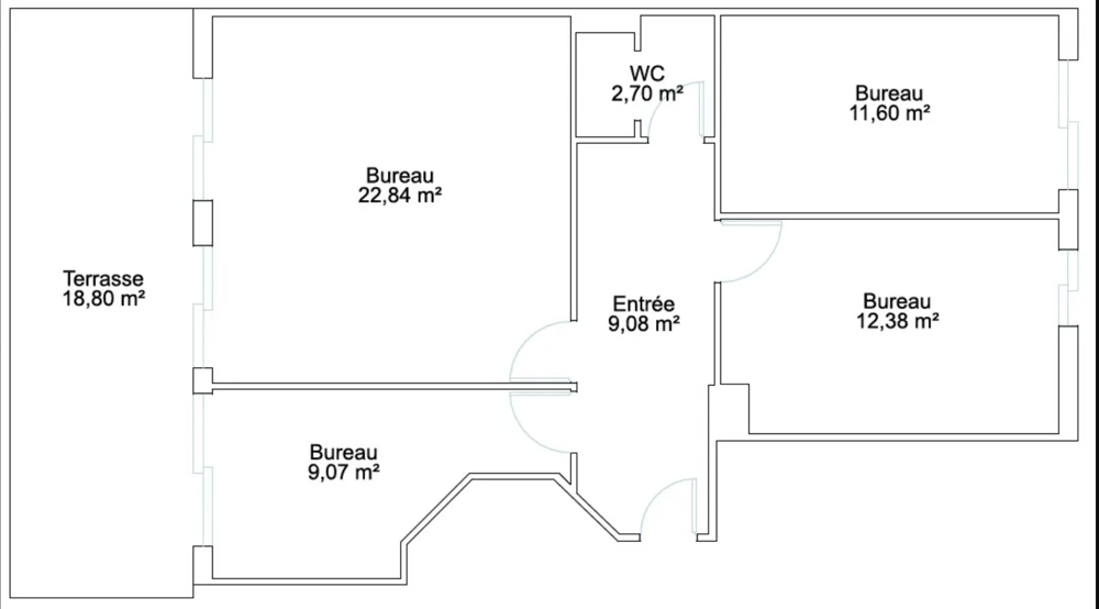   Saint-Maur Le Parc   Bureaux lumineux avec terrasse privative et parking à 2 min du RER A St maur des fosses