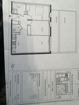  Appartement � vendre 3 pi�ces 57 m�