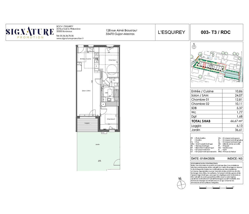 Vente Appartement T3 neuf avec jardin à Gujan Gujan mestras