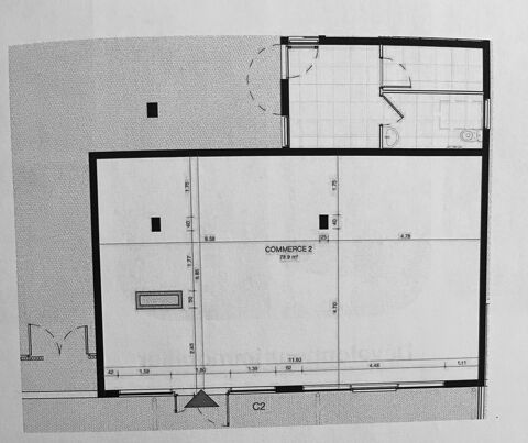 Local commercial de 79 m2 secteur Dupar Sainte Marie 1657 97438 Ste marie