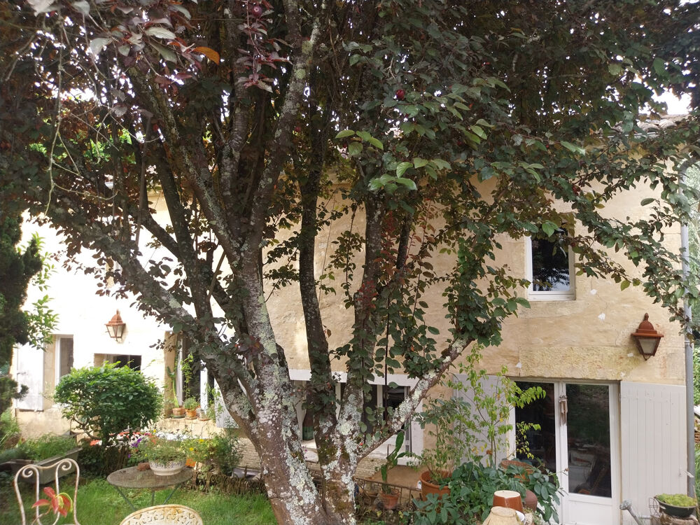 Maison en pierre avec jardin