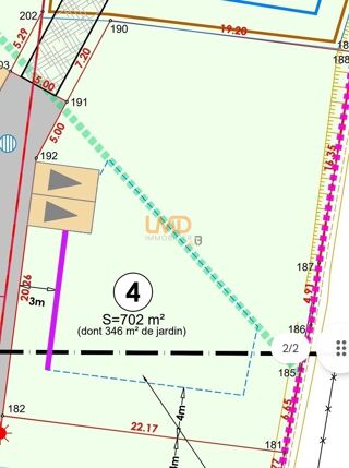  Terrain � vendre 702 m�