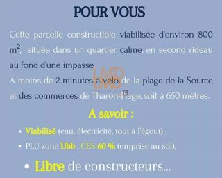  Terrain  vendre 800 m