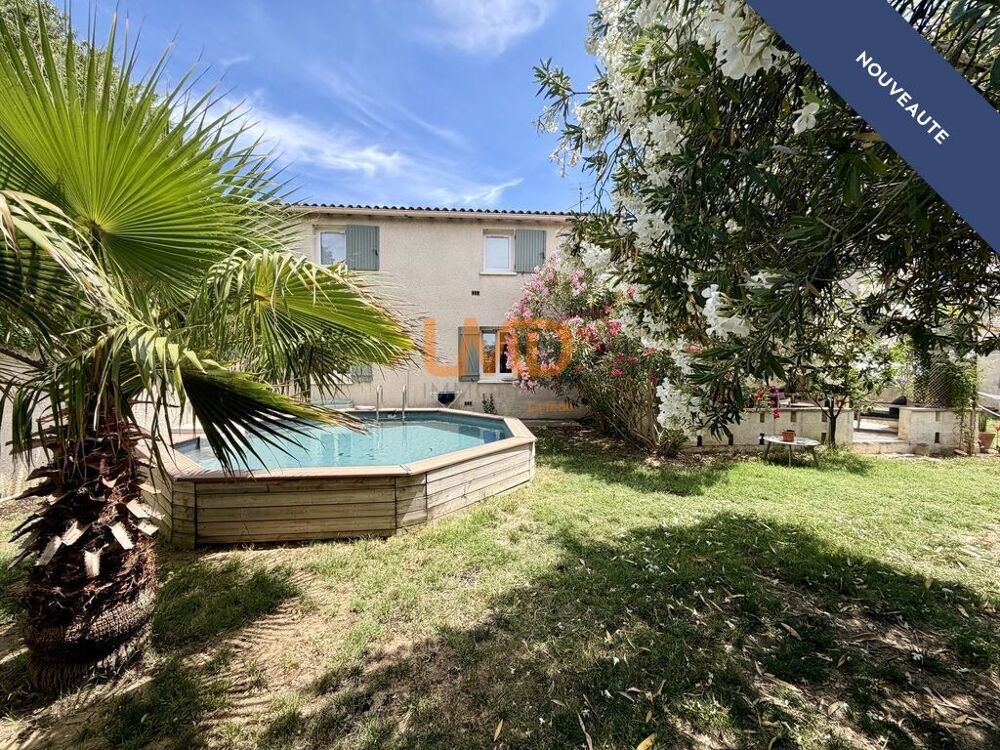 Vente Maison 5 mn de Nîmes, 132 m2, 5 pièces, jardin méditerranéen, garage, D Milhaud
