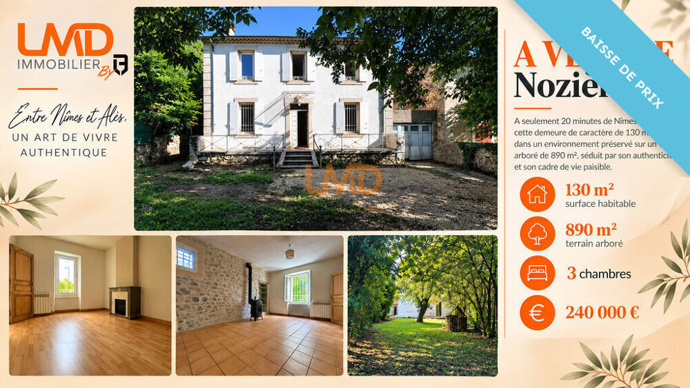 Maison 5 pièces 130 m² · à Boucoiran Et Nozieres · 130 m² · 240 000 €