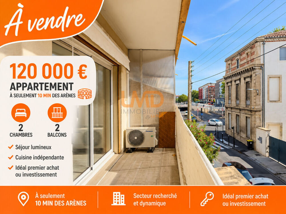 Vente Appartement Appartement de 63 m² avec climatisation à quelques mètres des ar Nimes