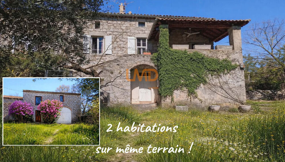 Vente Maison 2 maisons en pierres sur terrain clôturé Saint alban auriolles
