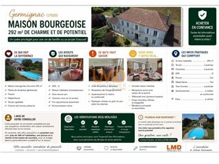  Maison à vendre 10 pièces 292 m² Germignac