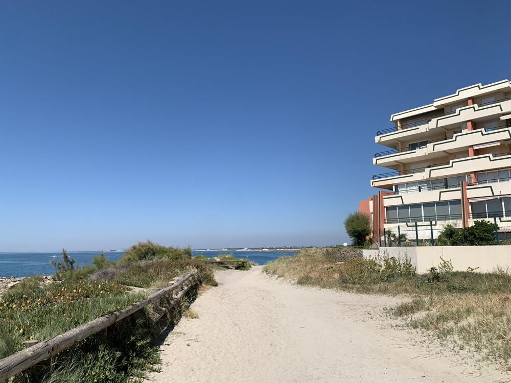 Vente Appartement SETE dans une belle résidence face à la mer faux T3 quartier corniche en direct de la plage en rez de jardin en viager occupé un Sete