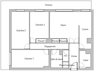  Appartement � vendre 4 pi�ces 80 m�