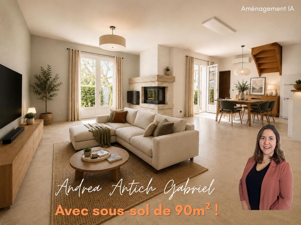 Maison T5  112 m² avec sous-sol de 90m², piscine & terrain traversant de 462 m²