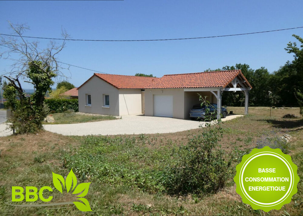 Vente Maison A vendre SAINT-MICHEL-LOUBÉJOU 46130 villa de plain-pied 4 pièces 3 chambres avec garage, carport et grand terrain. Saint-michel-loubejou