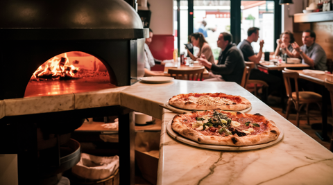 Pizzeria avec vente à emporter ou sur place en terrasse - (07) 86000 140 m$$86 000 €