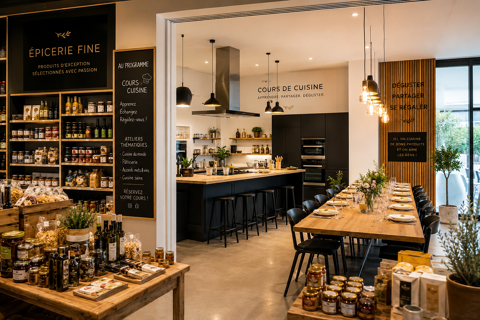 Fonds de commerce Epicerie fine &amp; Atelier cuisine dans la Marne 112000 85 m²$$112 000 &euro;