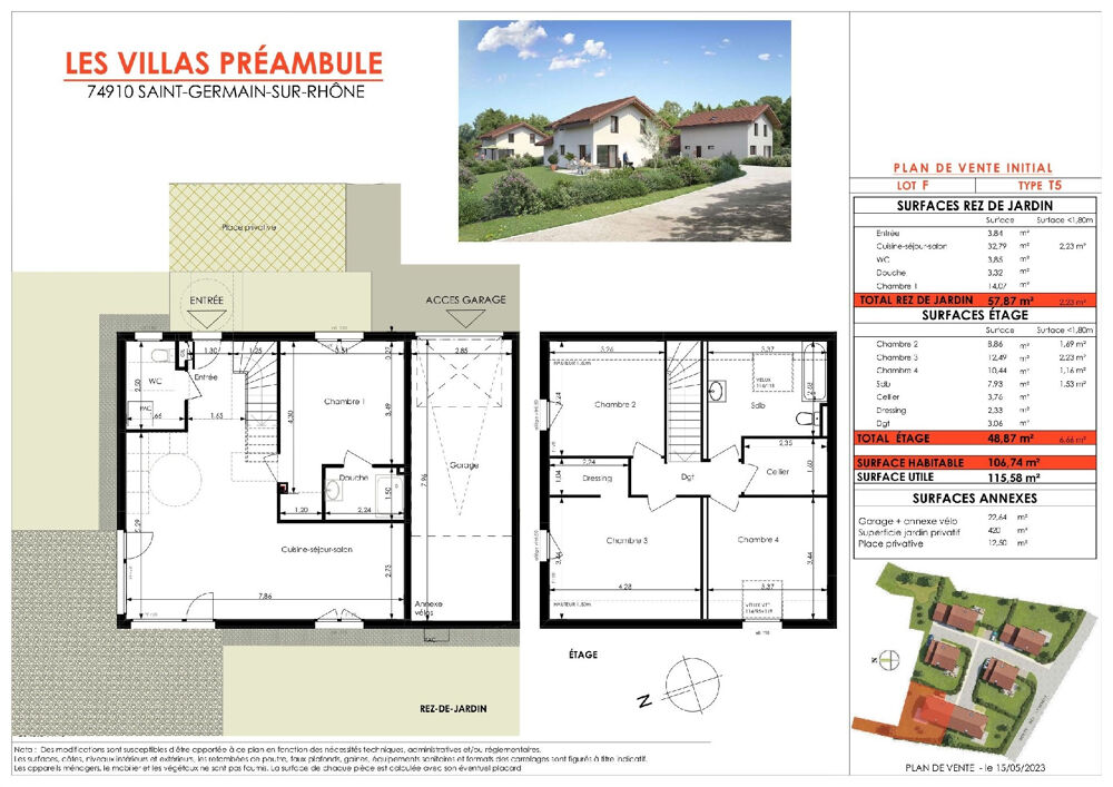 Vente Maison A vendre, VILLA, SAINT GERMAIN SUR RHONE, 115 m2 St germain sur rhone