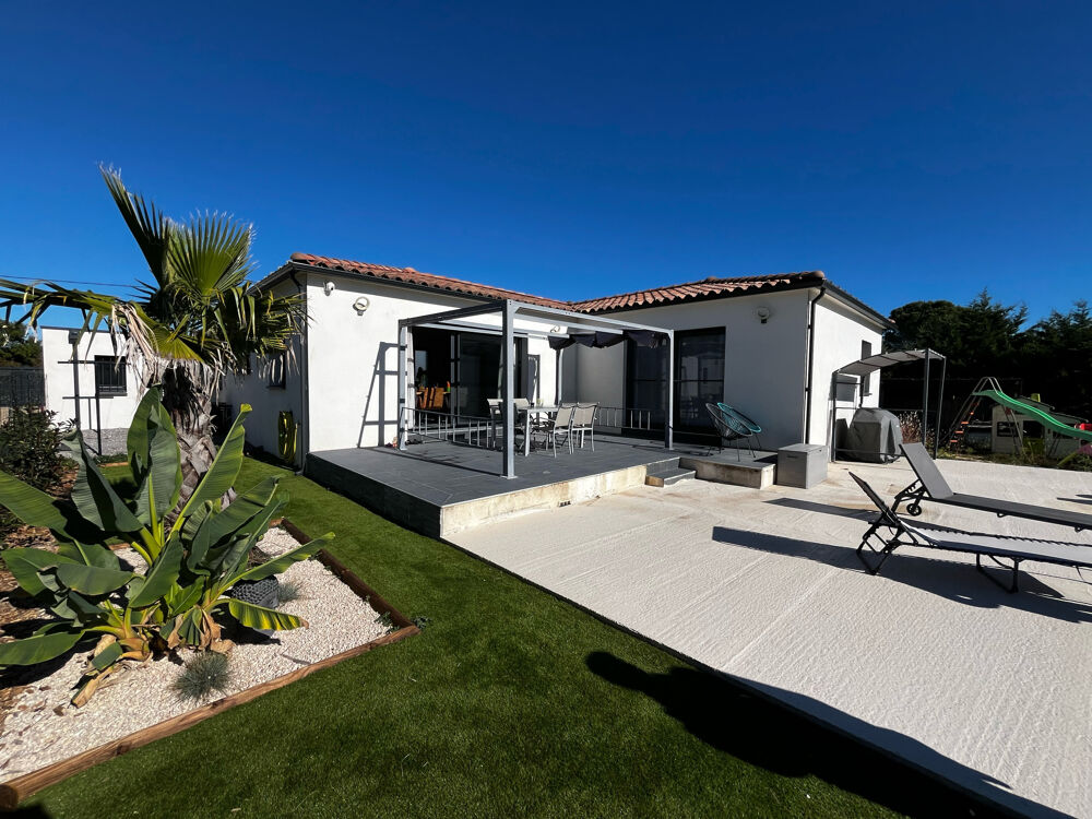 Vente Maison All�gre-Les-Fumades  belle villa r�cente de type F4 avec piscine et garage sur 818 m2 de terrain. Allegre les fumades