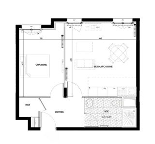  Appartement à vendre 2 pièces 44 m²