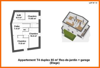  Appartement à vendre 4 pièces 85 m²