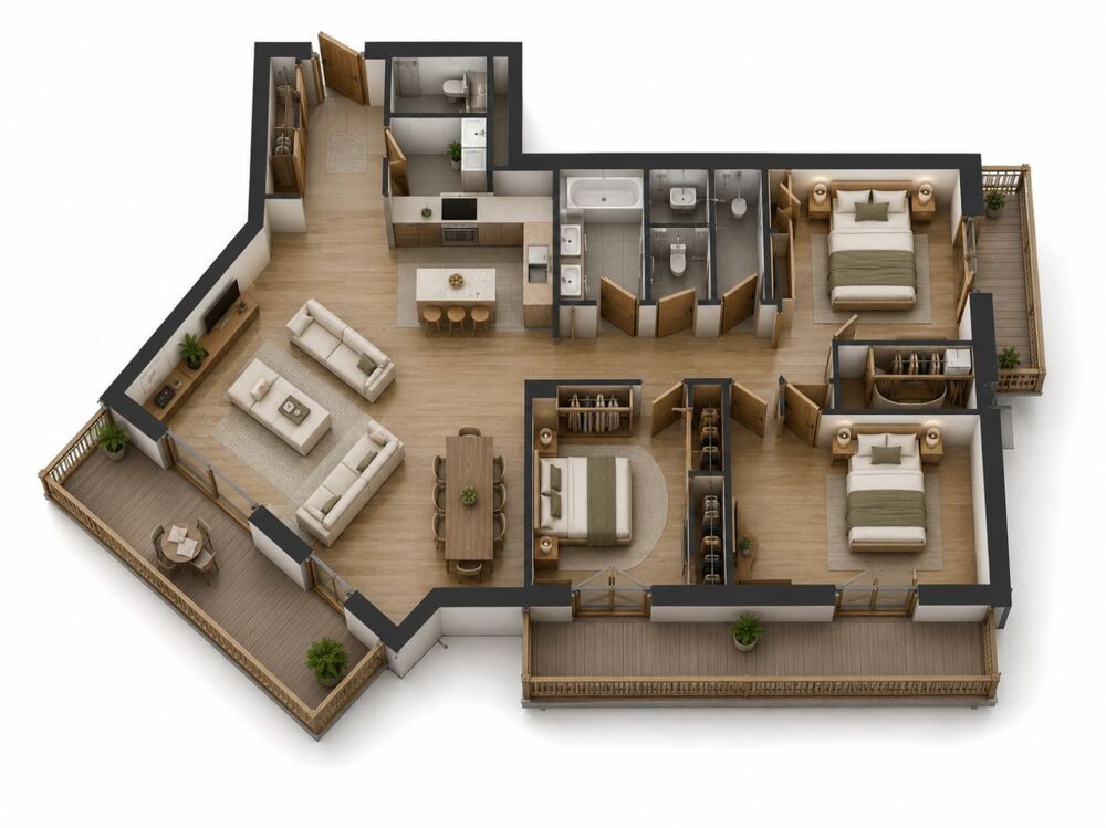 Vente Appartement 5 Pièces B102 - 4 chambres + 1 cabine Samoens