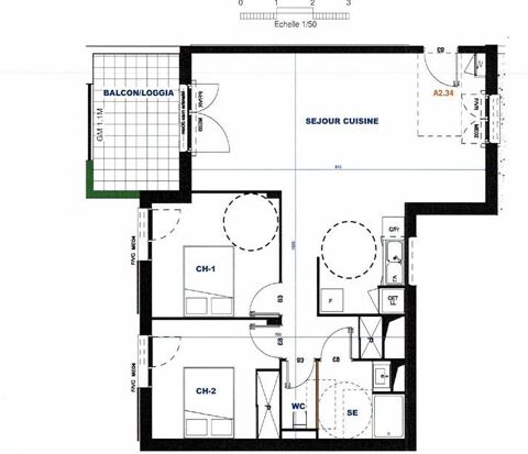  Appartement � vendre 3 pi�ces 73 m�