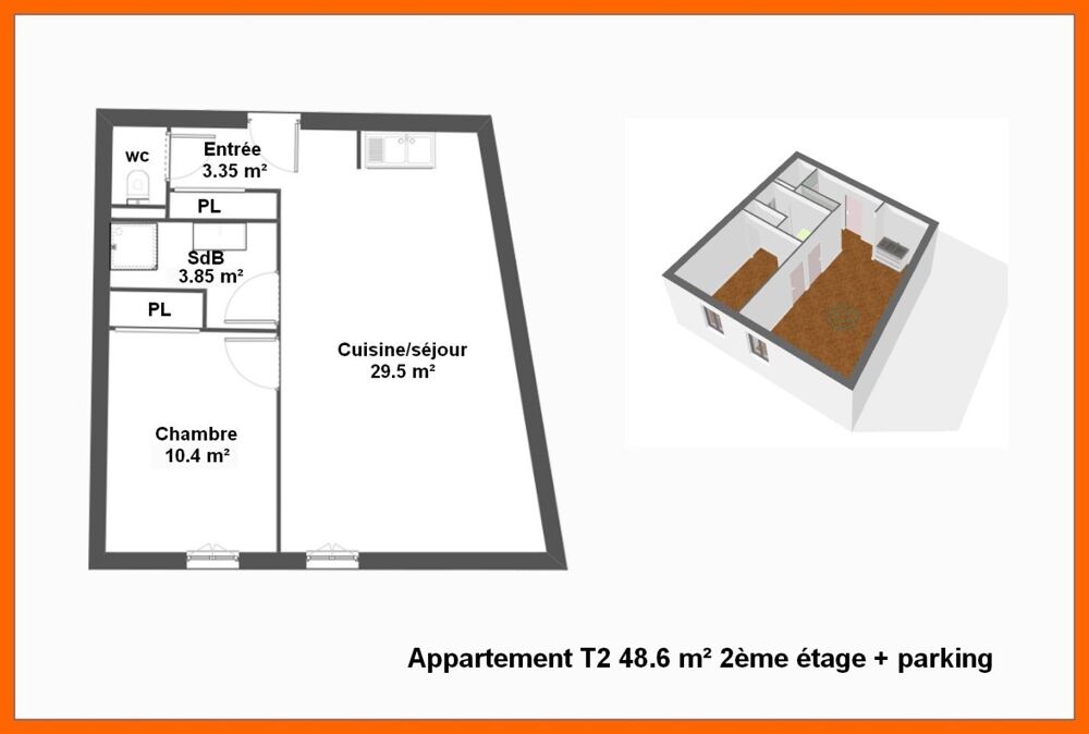 Vente Appartement 2 Pièces Montluel