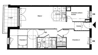  Appartement � vendre 3 pi�ces 65 m�