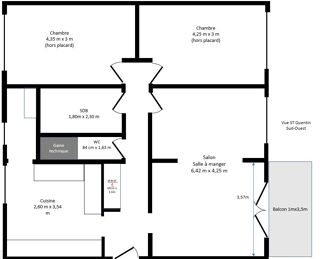  Appartement � vendre 4 pi�ces 79 m�