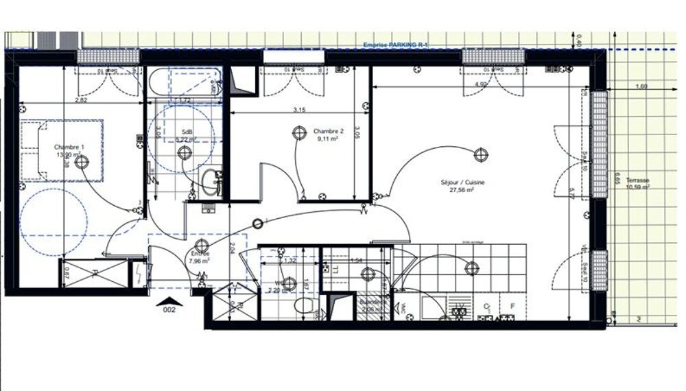 Vente Appartement 3 Pièces 3P - jardin 95m2  et parking Aubervilliers