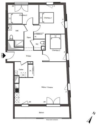  Appartement � vendre 4 pi�ces 88 m� Creil