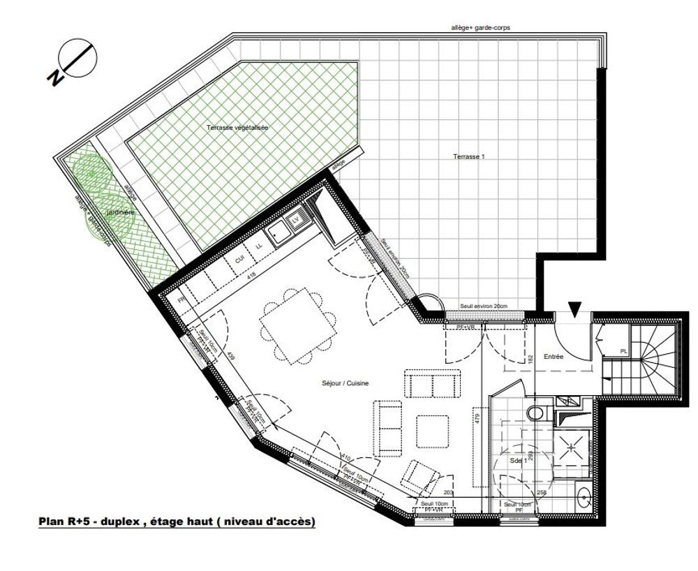 Vente Appartement 4 Pièces 4P duplex 94m2 - Terrasse 74m2 - PK Champigny sur marne