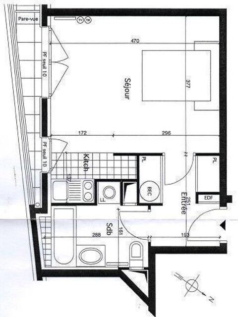  Appartement � louer 1 pi�ce 31 m�