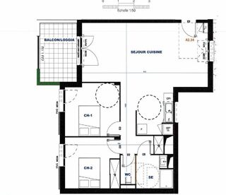  Appartement � vendre 3 pi�ces 73 m�