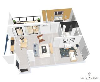  Appartement  vendre 3 pices 65 m Beziers
