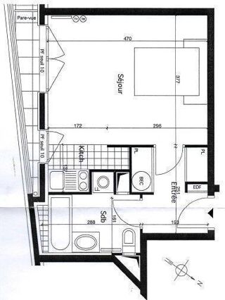  Appartement � louer 1 pi�ce 31 m�